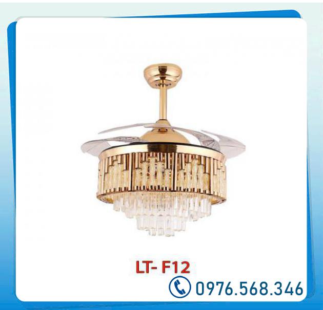  Review Quạt đèn pha lê lắp trần xếp cánh LT-9207 giá tốt  hàng mới về 