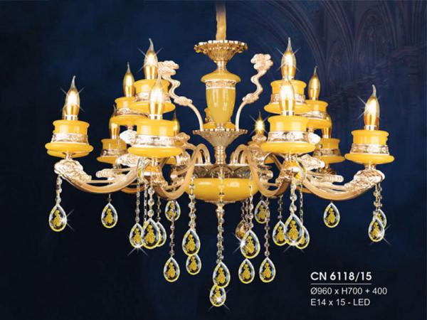 Đèn chùm pha lê hiện đại trang trí siêu đẹp HFCN-6118/15