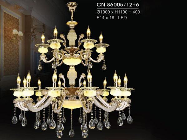 Đèn chùm pha lê hiện đại trang trí siêu đẹp HFCN-86005/12 + 6