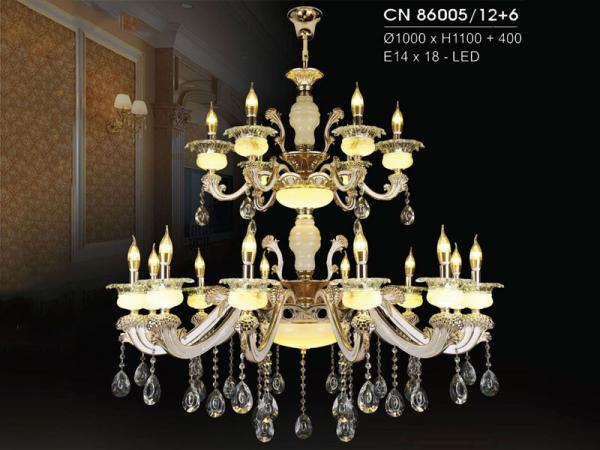 Đèn chùm pha lê hiện đại trang trí siêu đẹp HFCN-86005/12+6