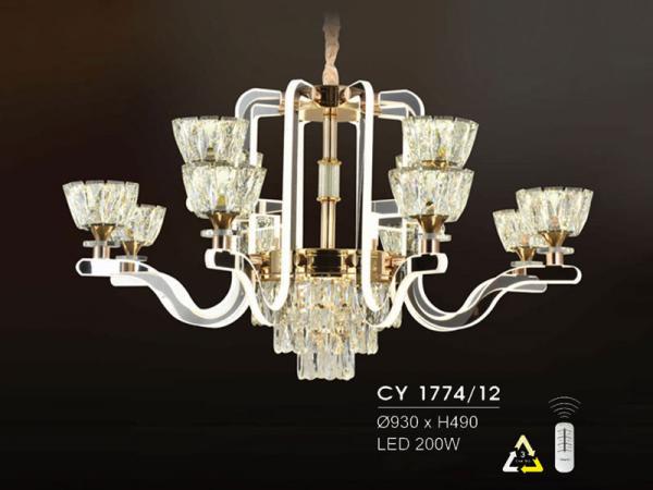 Đèn chùm pha lê hiện đại trang trí siêu đẹp HFCY-1774/12