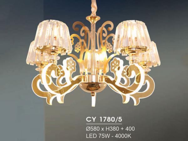 Đèn chùm pha lê hiện đại trang trí siêu đẹp HFCY-1780/5