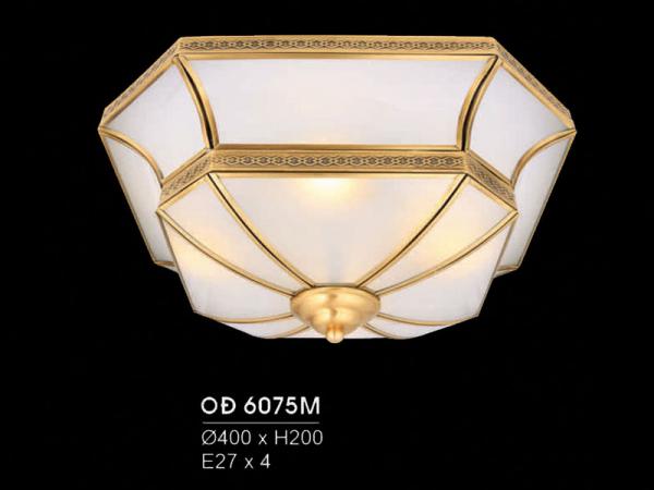 Đèn mâm ốp trần đồng trang trí tân cổ điển siêu đẹp HFOĐ-6075M