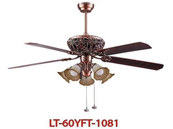 Đèn trang trí có kèm quạt 5 cánh gỗ LT-60YFT-1081 thiết kế sang trọng