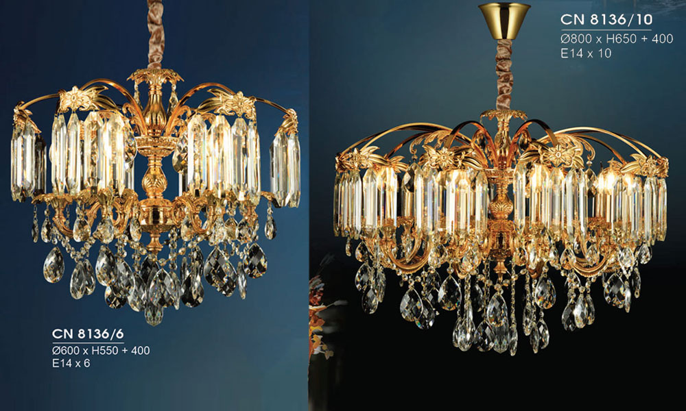  Sỉ Đèn chùm pha lê hiện đại trang trí siêu đẹp HFCN-8136/10 giá tốt