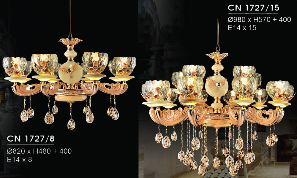Nơi bán Đèn chùm pha lê hiện đại trang trí siêu đẹp HFCN-1727/15 loại tốt Nơi bán Đèn chùm pha lê hiện đại trang trí siêu đẹp HFCN-1727/15 loại tốt