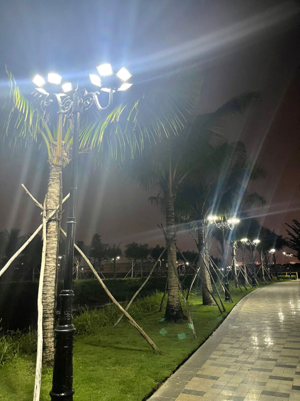  Đánh giá Đèn công viên năng lượng mặt trời UFO-150W, đèn sân vườn hàng xách tay