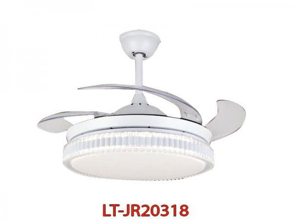 Quạt đèn cánh xếp pha lê LT-JR20318 siêu đẹp