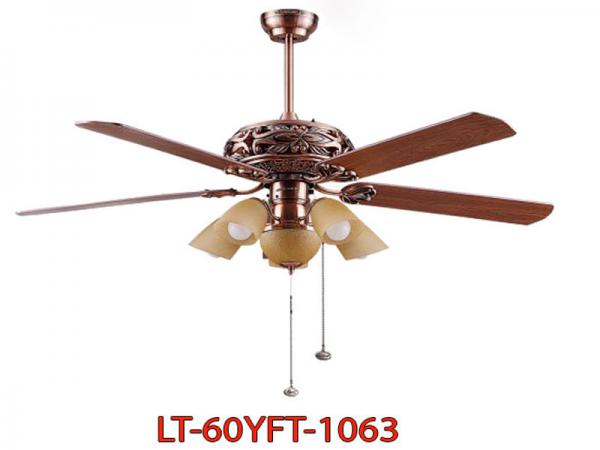 Quạt trang trí 5 cánh có đèn LT-60YFT-1063 cổ điển