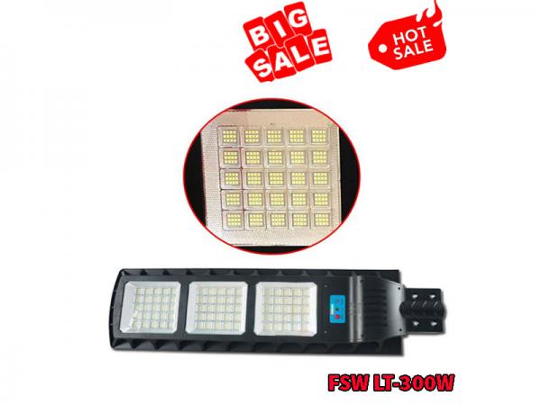 Đèn Đường Năng Lượng Mặt Trời Tấm Pin Liền Thể 300W Cao Cấp FSW LT-300