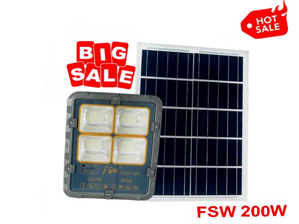 Đèn Pha Năng Lượng Mặt Trời FSW P200W Khuyến Mãi Giá Rẻ