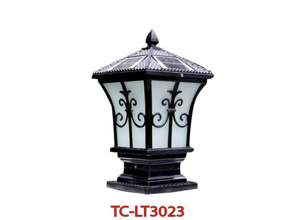 Đèn cổng năng lượng mặt trời LT3023 mạ đồng cao cấp