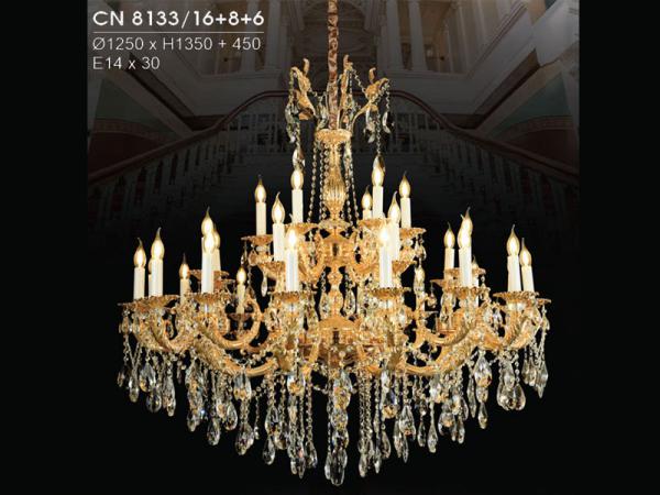 Đèn chùm pha lê hiện đại trang trí siêu đẹp HFCN-8133/16+8+6