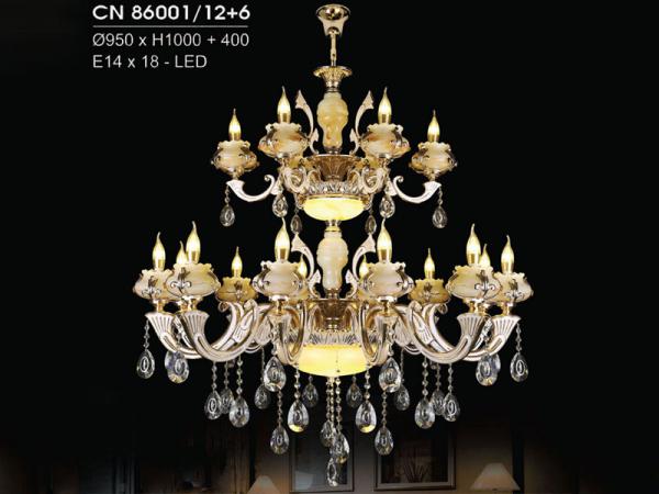 Đèn chùm pha lê hiện đại trang trí siêu đẹp HFCN-86001/12+6