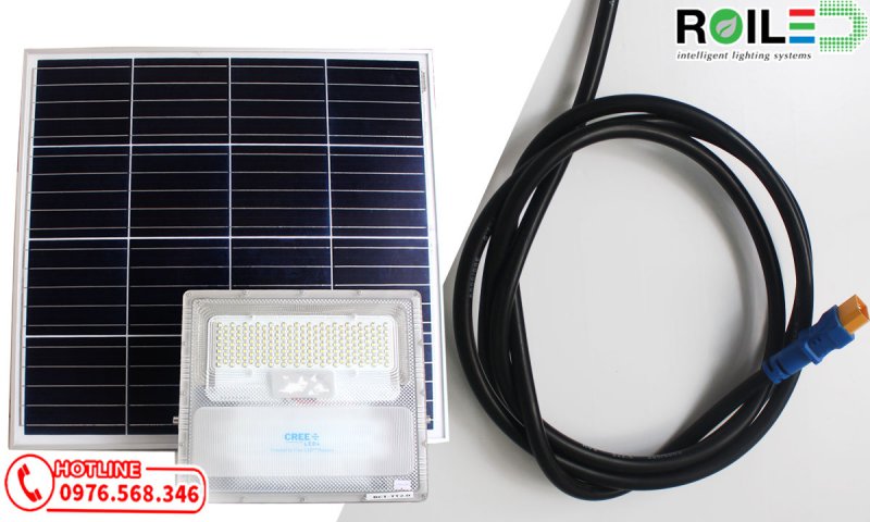 Đèn pha năng lượng mặt trời 300W cao cấp Roiled BCT 2.0 Đèn pha năng lượng mặt trời 300W cao cấp Roiled BCT 2.0