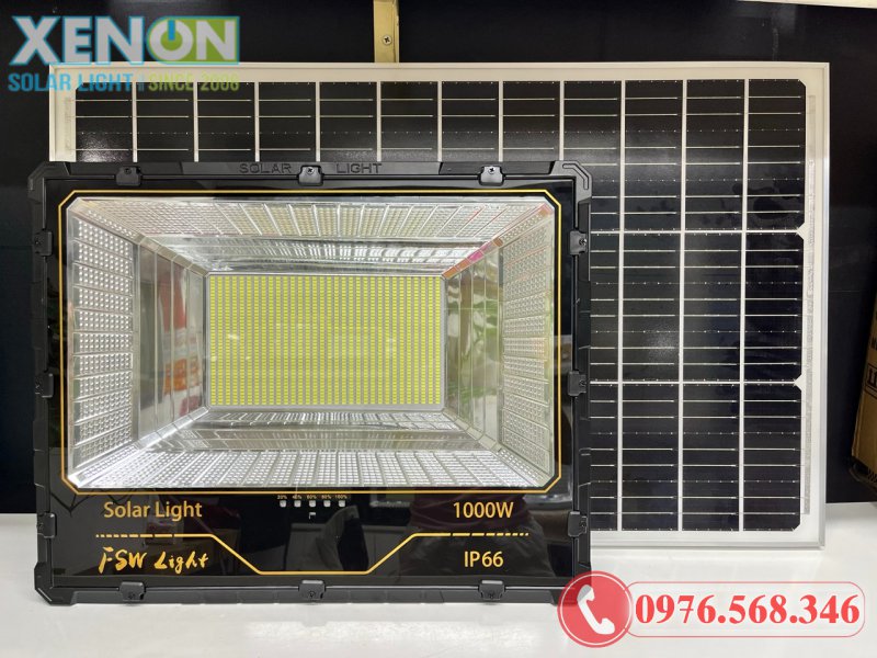 Đèn Pha Năng Lượng Mặt Trời FSW 1000W – Siêu Sáng, Chiếu Sáng Công Trình