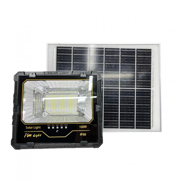 Đèn Pha Năng Lượng Mặt Trời FSW 100W – Siêu Sáng, Chống Nước IP66 