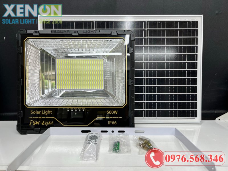 Đèn Pha Năng Lượng Mặt Trời FSW 500W – Siêu Sáng, Chống Nước IP66