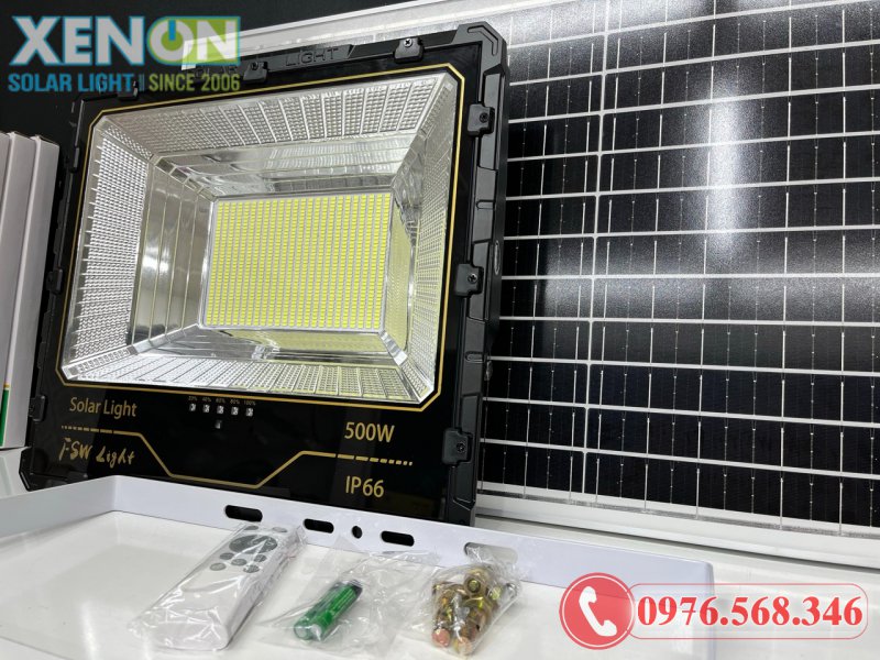 Đèn Pha Năng Lượng Mặt Trời FSW 500W – Siêu Sáng, Chống Nước IP66