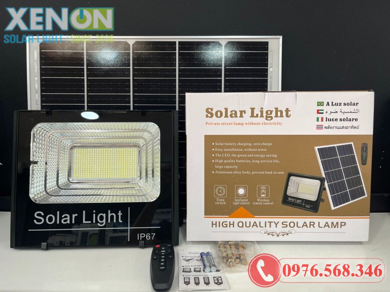 Đèn Pha Năng Lượng Mặt Trời TC-300W – Pin Mono, Chống Nước IP67