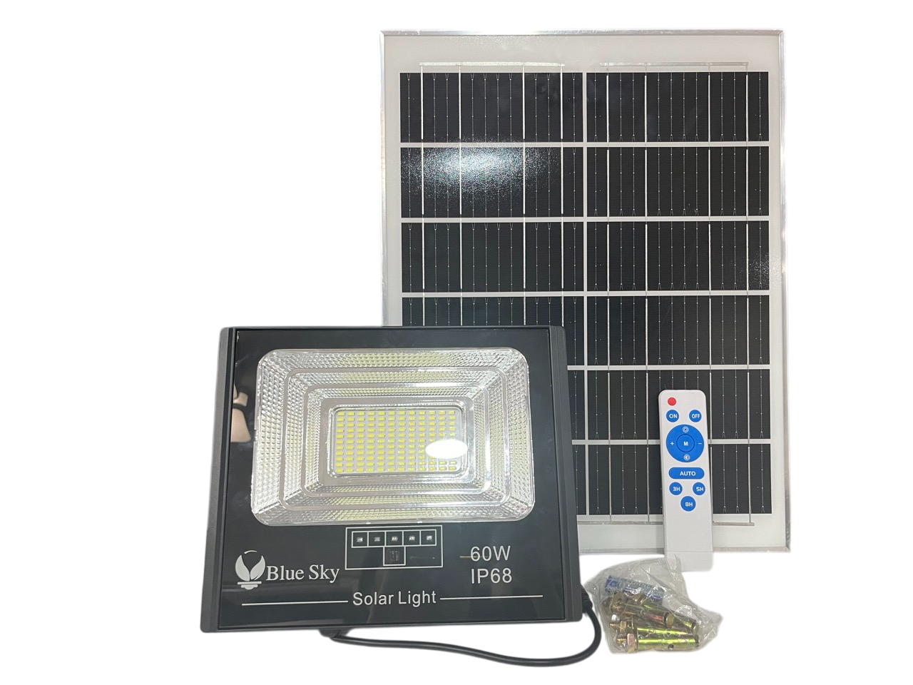 Đèn Pha Năng Lượng Mặt Trời Blue Sky 60W – Pin Mono, Chống Nước IP68 