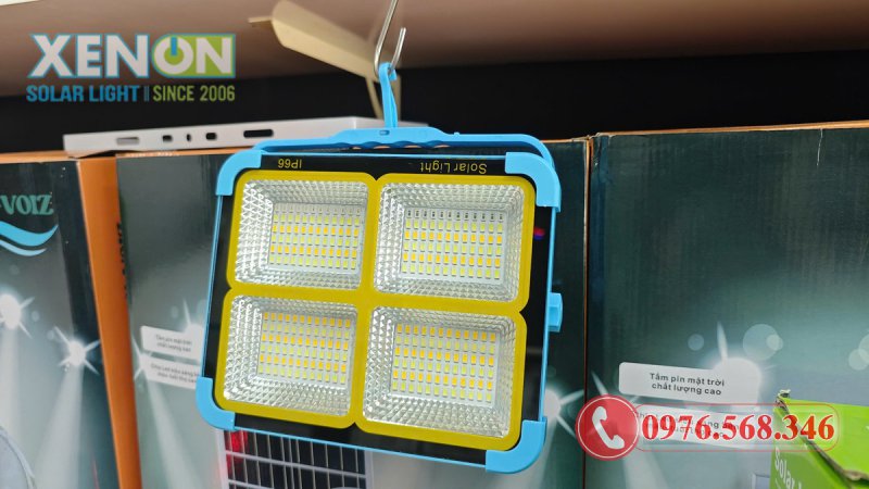 Đèn Pha Năng Lượng Mặt Trời Xách Tay Đa Năng – Sạc Nhanh, Chống Nước IP66