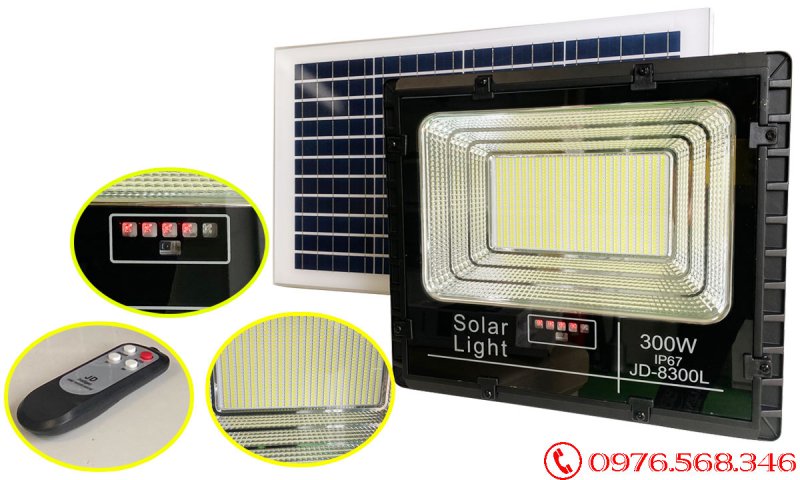 Đèn pha năng lượng mặt trời giá rẻ 300W Jindian JD-8300L Đèn pha năng lượng mặt trời giá rẻ 300W Jindian JD-8300L