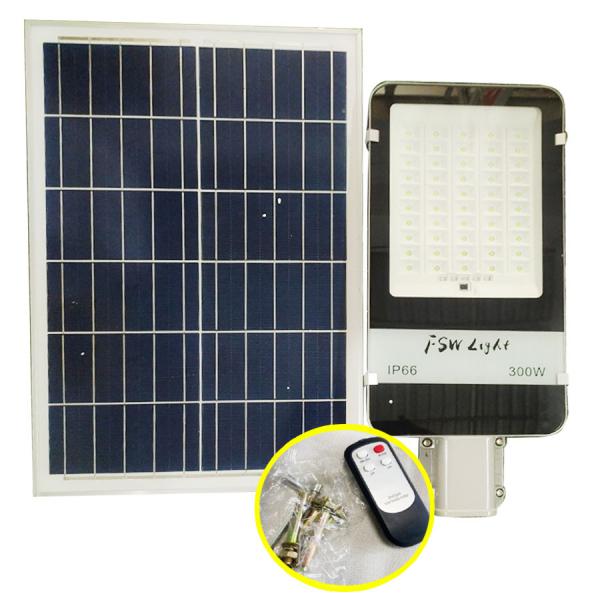 Đèn Đường Năng Lượng Mặt Trời FSW-300W Chính Hãng – IP66 Siêu Sáng, Pin Rời 