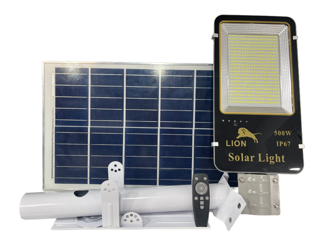 Đèn Đường Năng Lượng Mặt Trời 500W Lion J-500W Chính Hãng – Siêu Sáng IP67 