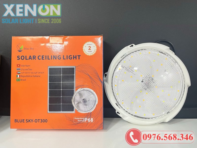 Đèn Ốp Trần Năng Lượng Mặt Trời 300W OT300W IP68