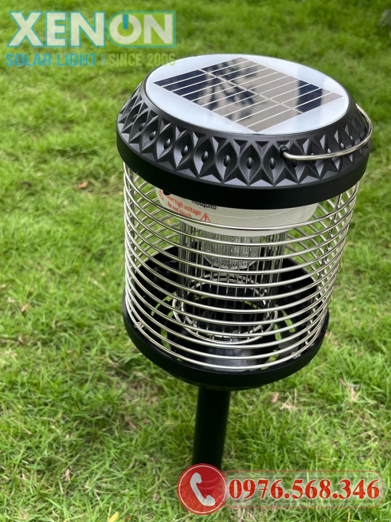 Đèn Bắt Muỗi Năng Lượng Mặt Trời 2 Chế Độ Ánh Sáng – Diệt Muỗi Hiệu Quả, Tiết Kiệm Điện
