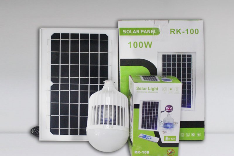Đèn thả bóng búp bắt muỗi năng lượng mặt trời cao cấp RK 100w Đèn thả bóng búp bắt muỗi năng lượng mặt trời cao cấp RK 100w